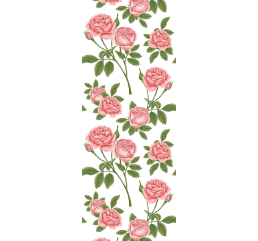 Papel tapiz flores rosa rosa floral - TenVinilo