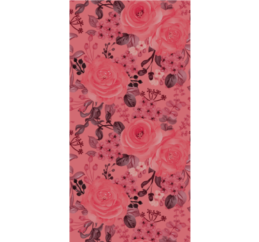 Papel tapiz flores rosa rosada florece - TenVinilo