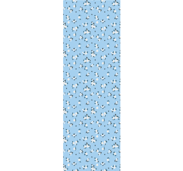 Papel tapiz flores fondo floral azul - TenVinilo