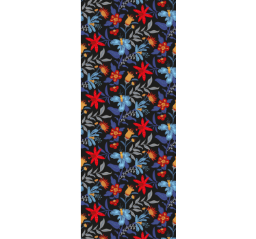 Papel tapiz flores vibrante arreglo floral - TenVinilo