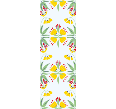 Papel tapiz flores arreglo floral amarillo - TenVinilo