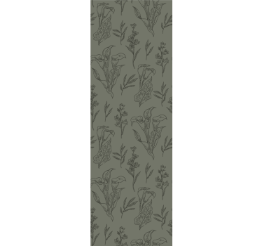 Papel tapiz flores elementos florales - TenVinilo