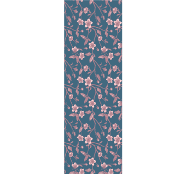 Papel tapiz flores ramas de flores rosas - TenVinilo