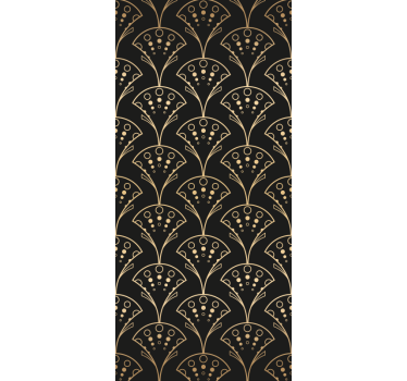 Papel tapiz moderno elegantes formas doradas - TenVinilo