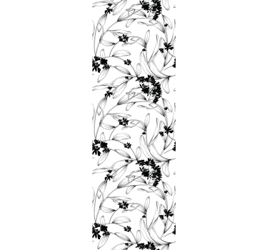 Papel tapiz flores elegante silueta floral - TenVinilo