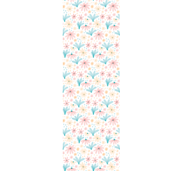 Papel tapiz flores vibraciones de jardín floral - TenVinilo