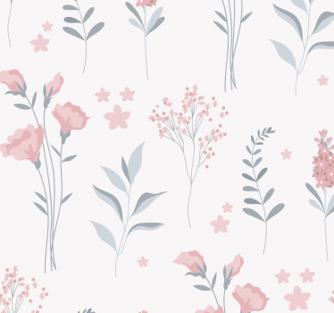 Papel tapiz flores estilo de jardín floral - TenVinilo
