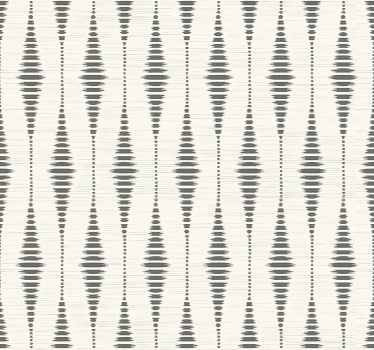 Papel tapiz geométrico rabaul ikat gris y beige - TenVinilo