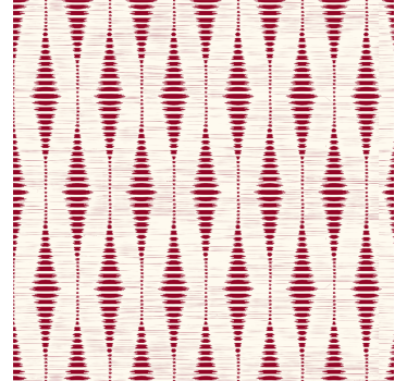 Papel tapiz geométrico rabaul ikat rojo - TenVinilo