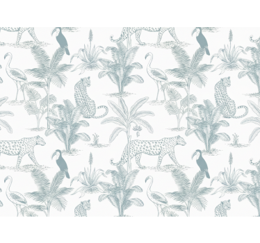 Papel tapiz animales soberanos tropicales - TenVinilo