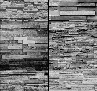 Papel pintado piedra composición en gris - TenVinilo
