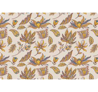 Papel tapiz flores set de flores paisley - TenVinilo