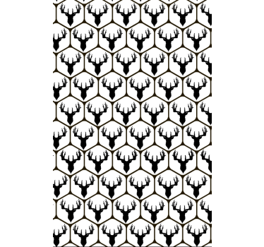 Papel tapiz animales ciervo en mosaico - TenVinilo