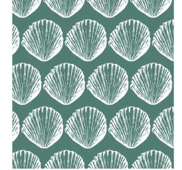 Papel tapiz animales patrón de conchas retro - TenVinilo