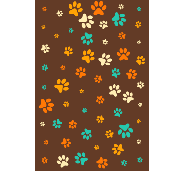 Papel tapiz animales huella de perro - TenVinilo