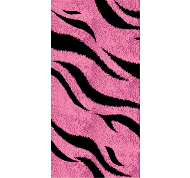Papel tapiz animales piel de tigre rosa - TenVinilo