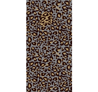 Papel tapiz animales fondo gris con manchas de leopardo - TenVinilo