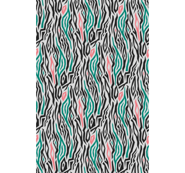 Papel tapiz animales cebra azul y rosa - TenVinilo