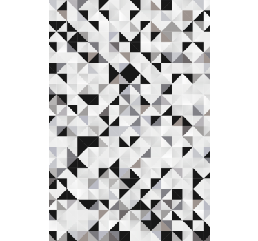 Papel tapiz oficina mosaico de triángulos grises - TenVinilo
