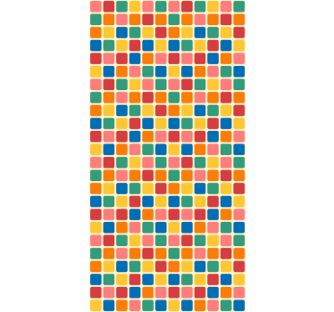 Papel tapiz oficina cuadrados multicolores - TenVinilo
