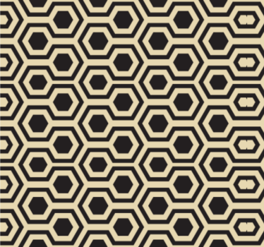 Papel tapiz oficina patrón hexagonal geométrico - TenVinilo