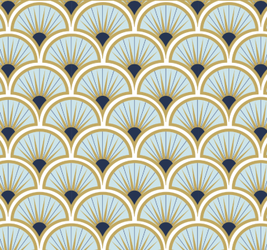 Papel tapiz oficina patrón de abanicos geométricos - TenVinilo