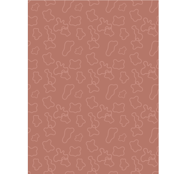 Papel tapiz comedor terracota círculos irregulares - TenVinilo