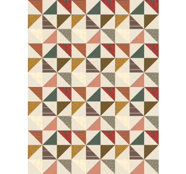Papel tapiz comedor patrón geométrico de triángulos - TenVinilo