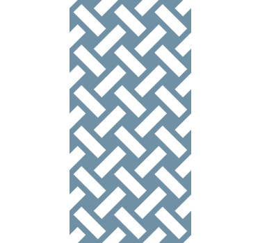 Papel tapiz comedor patrón cuadrado azul geométrico - TenVinilo