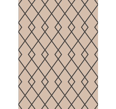Papel tapiz comedor patrón diamante beige geométrico - TenVinilo