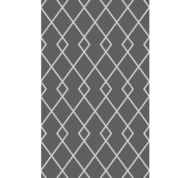 Papel tapiz comedor patrón de diamantes gris y blanco - TenVinilo