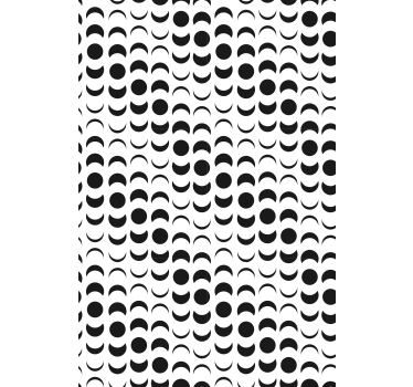 Papel tapiz comedor semicírculos monocromáticos - TenVinilo