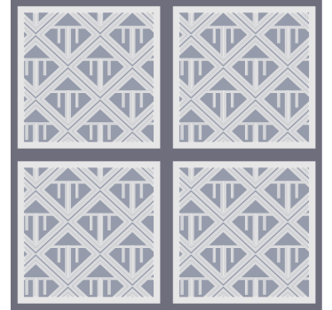 Papel tapiz comedor patrón geométrico array - TenVinilo