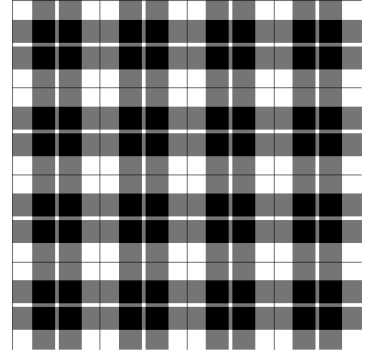 Papel tapiz geométrico cuadrícula en blanco y negro - TenVinilo