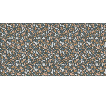 Papel tapiz textura terrazo marrón y azul - TenVinilo
