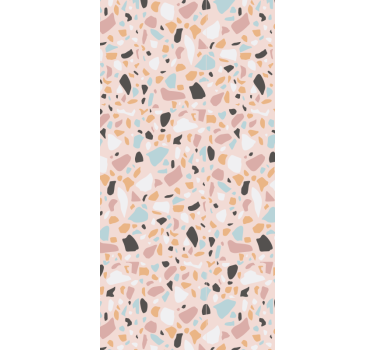 Papel tapiz textura acuarela terrazzo rosa y azul - TenVinilo