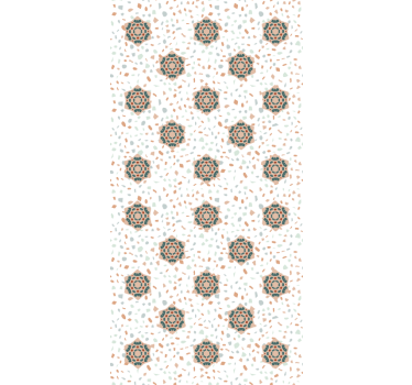 Papel tapiz textura terrazzo con flores - TenVinilo