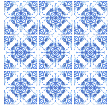 Papel tapiz piedra patrón clásico azul - TenVinilo