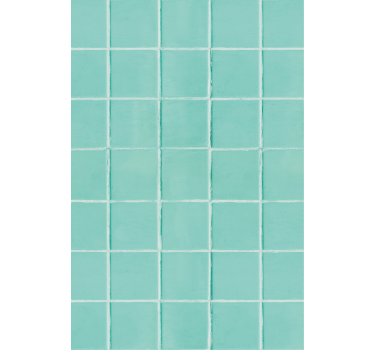 Papel tapiz para sala superficie azulejada turquesa - TenVinilo