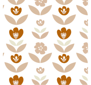 Papel tapiz vintage flores de los 70 - TenVinilo