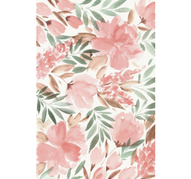 Papel tapiz flores florales en floración - TenVinilo