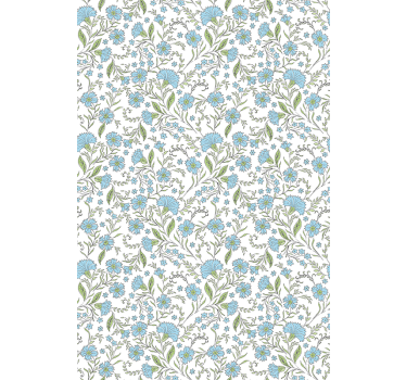 Papel tapiz oficina flor sobre fondo blanco - TenVinilo