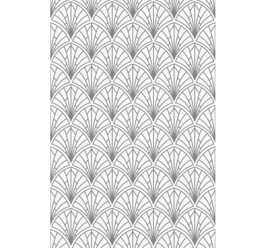 Papel tapiz oficina hojas gris claro sobre fondo blanco - TenVinilo