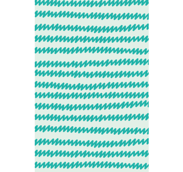 Papel tapiz oficina zig zag a mano acuamarina y blanco - TenVinilo