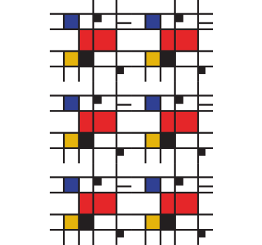 Papel tapiz moderno arte geométrico de mondrian - TenVinilo