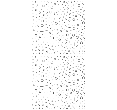 Papel tapiz moderno patrón de formas en blanco y negro - TenVinilo