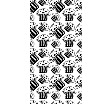 Papel tapiz moderno setas étnicas en blanco y negro - TenVinilo