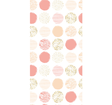 Papel tapiz moderno variedad de puntos pastel - TenVinilo