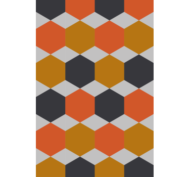 Papel tapiz moderno diseño de patrón hexagonal - TenVinilo
