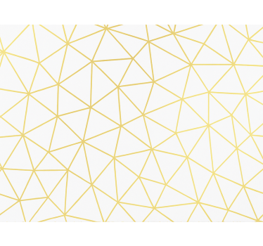 Papel tapiz triángulos mosaico prismático dorado - TenVinilo